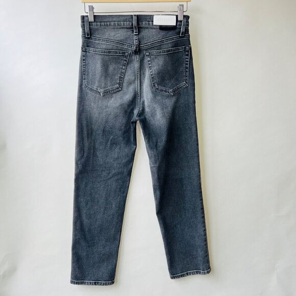 Re/done Women 70s stove pipe jeans, black wash, Size 28 L71 - Picture 4 of 12